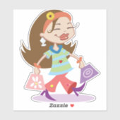  Fashionista Shopper Sticker (Vel)