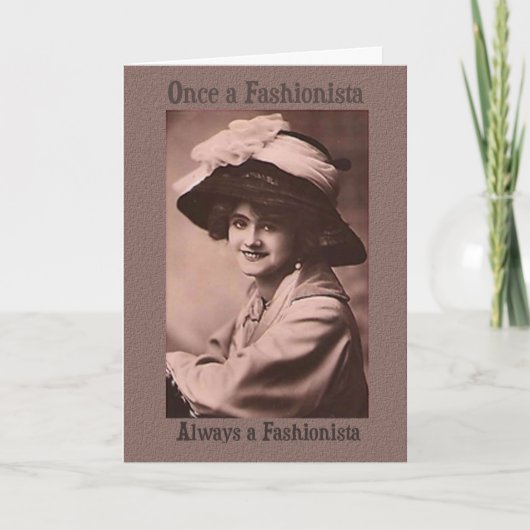 Fashionista verjaardagskaart kaart (Voorkant)