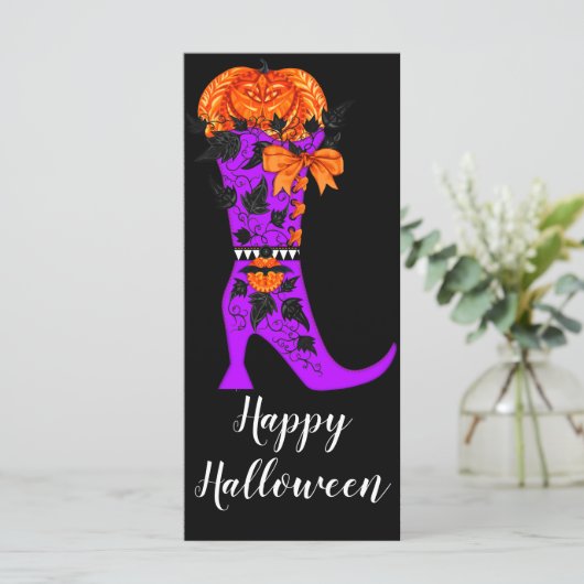 Fashionista Witch Card (Staand voorkant)