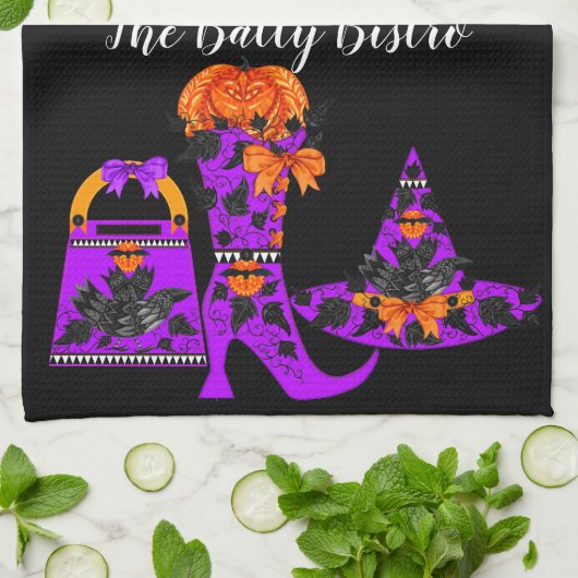 Fashionista Witch Kitchen Towel Theedoek (Gevouwen)