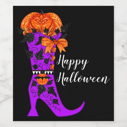 Fashionista witch Wine Label Wijn Etiket (Enkel label)