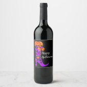Fashionista witch Wine Label Wijn Etiket (Voorkant)