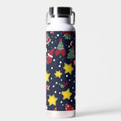 Fashionista's Glitzy Kerstmis Waterfles (Voorkant)