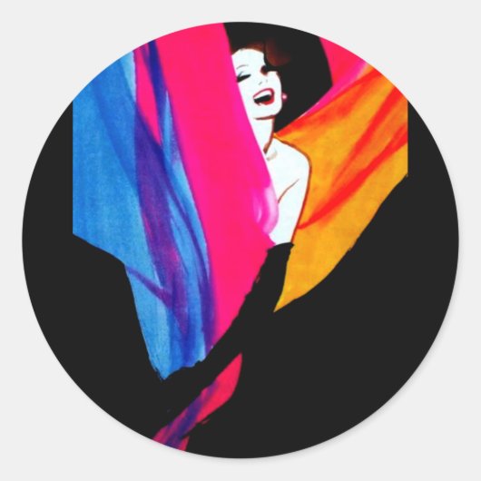 FashionMagCover-RGruauTextiles1 Ronde Sticker (Voorkant)