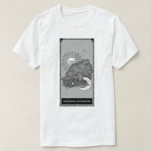 Fasmofobiewiel van de Fortune Tarot-kaart T-shirt (Design voorkant)