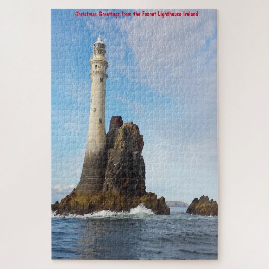 Fasnet Lighthouse "Ireland's Tear Drop" Jigzaag Pu Legpuzzel (Verticaal)