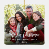 Fassie met kerstgebiechel Fassie Foto W Keramisch Ornament (Achterkant)