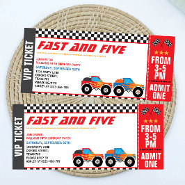 Fast and Five Race Ticket voor de 5e verjaardag Kaart
