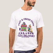  Fast and fresh pizza T-shirt (Voorkant)