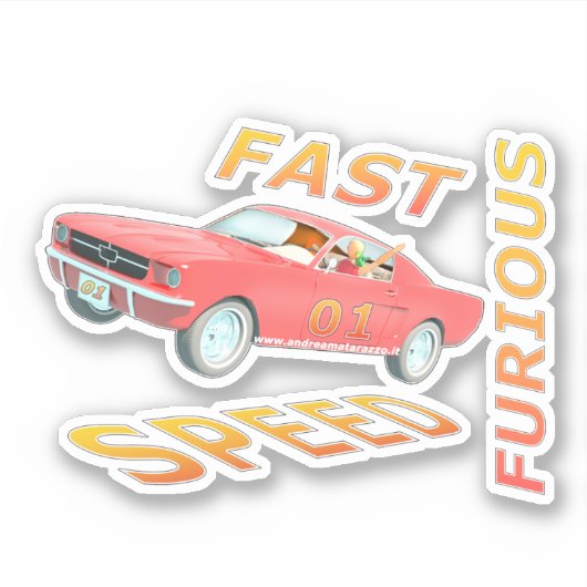 Fast and Speed Furious 01 Sticker (Voorkant)