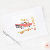 Fast and Speed Furious 01 Vierkante Sticker (Envelop)