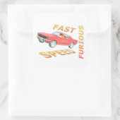 Fast and Speed Furious 01 Vierkante Sticker (Tas)