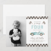 Fast Birthday-uitnodiging | 4e oproep tot racisme Kaart (Voorkant / Achterkant)