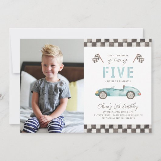 Fast Birthday-uitnodiging | 5e oproep tot racisme Kaart (Voorkant)