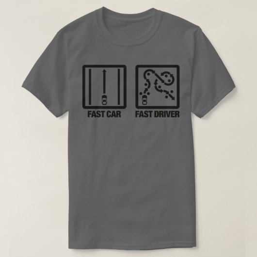 Fast Car-driver 1 T-shirt (Design voorkant)