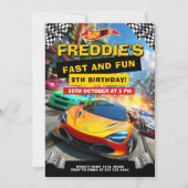 Fast Car Racing Verjaardag Kaart (Voorkant)