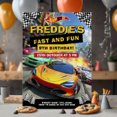 Fast Car Racing Verjaardag Kaart