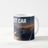 Fast Car Twilight Highway Escape Scene Mok (Voorkant rechts)