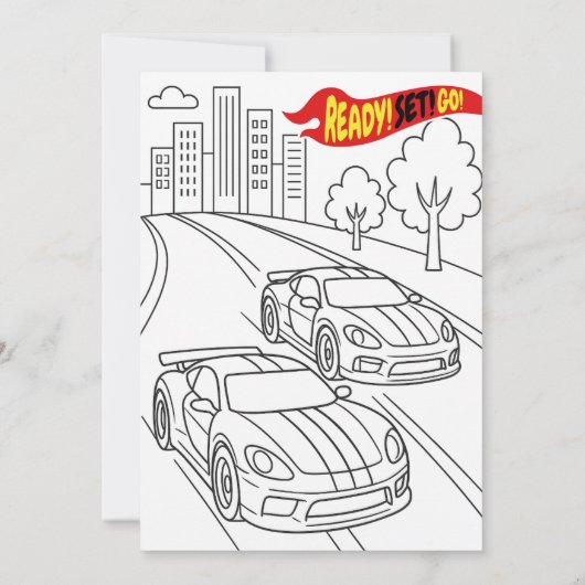 Fast Car verjaardagsfeestje plezier Kaart (Achterkant)