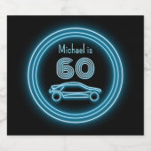 Fast Cars: autosport thema aangepaste leeftijd man Bier Etiket (Enkel label)