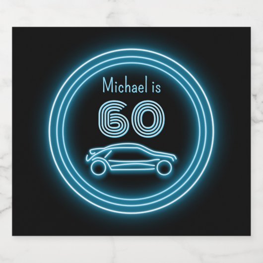 Fast Cars: autosport thema aangepaste leeftijd man Bier Etiket (Enkel label)