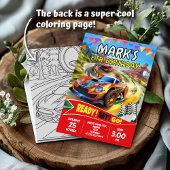 Fast Cars Racing Party voor jongens Kaart