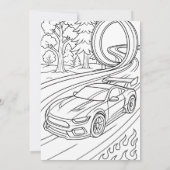 Fast Cars Racing Party voor jongens Kaart (Achterkant)