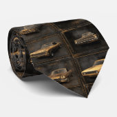 Fast Cars Sepia Stropdas (Opgerold)