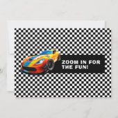 Fast Cars Verjaardagsfeest Foto Kaart (Achterkant)