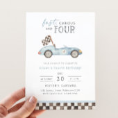 Fast, Curious & Four Racing 4th Birthday Kaart