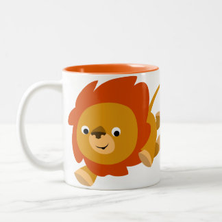 Fast Cute Cartoon Lion Mok