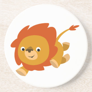 Fast Cute Cartoon Lion Onderzetter