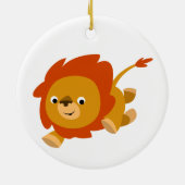 Fast Cute Cartoon Lion Ornament (Achterkant)