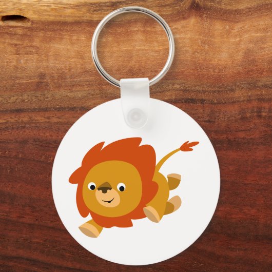 Fast Cute Cartoon Lion Sleutelhanger (Voorkant)