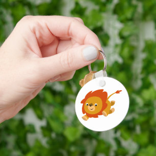 Fast Cute Cartoon Lion Sleutelhanger
