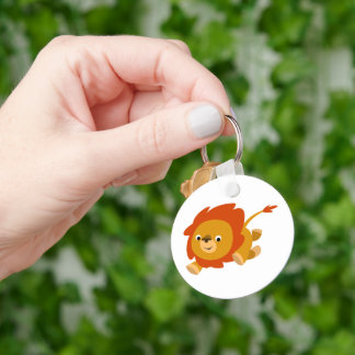 Fast Cute Cartoon Lion Sleutelhanger
