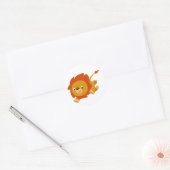Fast Cute Cartoon Lion Sticker (Envelop)