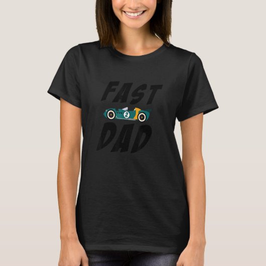 Fast Dad auto Racing 2e verjaardag Boy Second Bday T-shirt (Voorkant)