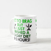 Fast Diet Funny Mug of Travel Mug Koffiemok (Voorkant links)