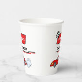 Fast een rode race auto jongen 1e verjaardag papieren bekers (Rechts)