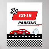 Fast een rode race auto jongen verjaardagscadeaus  poster (Voorkant)