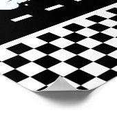 Fast een rode race auto jongen verjaardagscadeaus poster (Hoek)