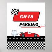 Fast een rode race auto jongen verjaardagscadeaus poster (Voorkant)