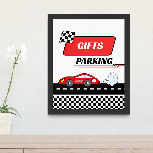 Fast een rode race auto jongen verjaardagscadeaus  poster