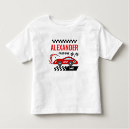 Fast een rode race auto thema jongen's verjaardag kinder shirts