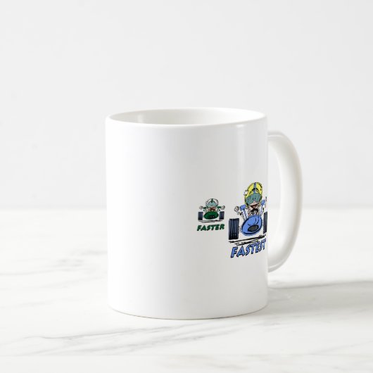 Fast Faster Fastest Wirtschafts Koffiemok (Voorkant rechts)