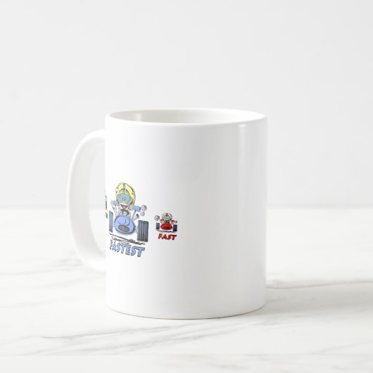 Fast Faster Fastest Wirtschafts Koffiemok (Voorkant links)