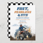 Fast Fearless & FIVE Racing 5e ATV-verjaardagsfees Kaart (Voorkant / Achterkant)