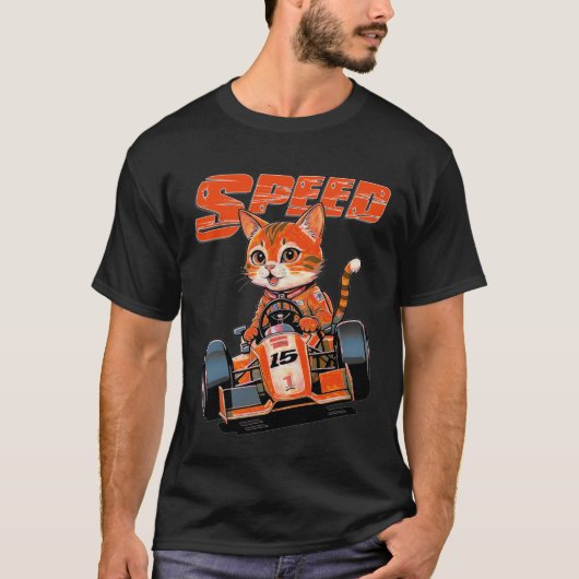 Fast Feline Racer T-shirt (Voorkant)