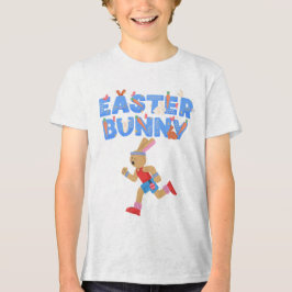 Fast & Fierce Runner Bunny Kinder Unisex Tri-Blend Shirt